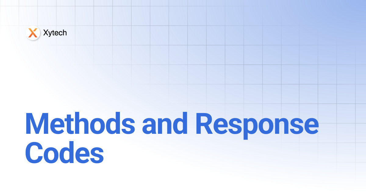 Methods and Response Codes | REST API | Calendar Integration setup